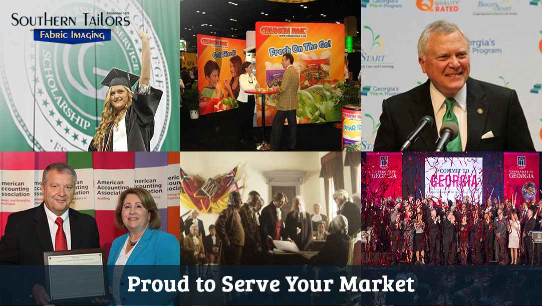 We Provide Impactful Fabric Imaging Since 1875 for Many Unique Markets Picture of the many unique markets Southern Tailors Serve