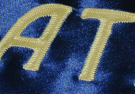 Close Up of a Custom Appliqué Flag