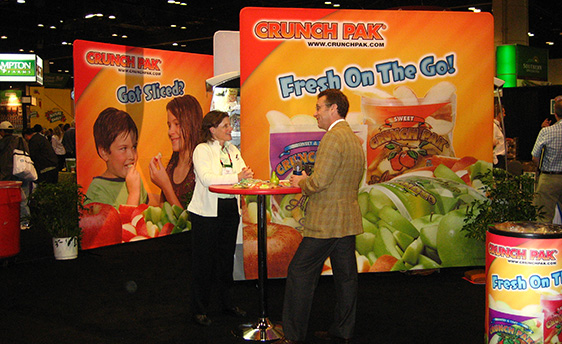 Colorful Portable Display at a Trade Show Event